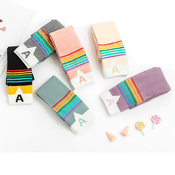Baby Kid Unisex Solid Color Striped Accessories Socks