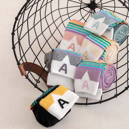 Baby Kid Unisex Solid Color Striped Accessories Socks