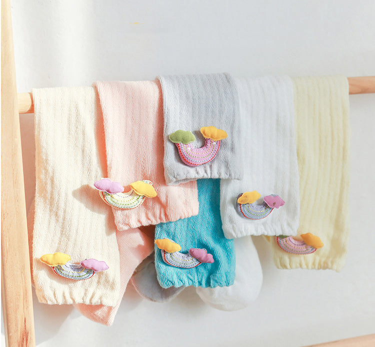 Baby Kid Girls Boys Solid Color Rainbow Accessories Socks