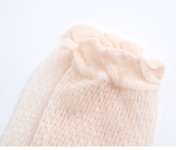 Baby Kid Girls Boys Solid Color Lace Accessories Socks