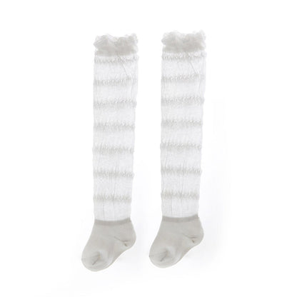 Baby Kid Girls Boys Solid Color Lace Accessories Socks