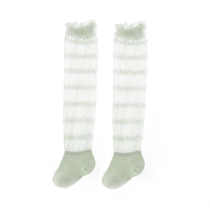 Baby Kid Girls Boys Solid Color Lace Accessories Socks