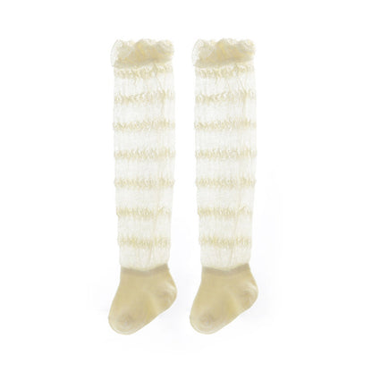 Baby Kid Girls Boys Solid Color Lace Accessories Socks