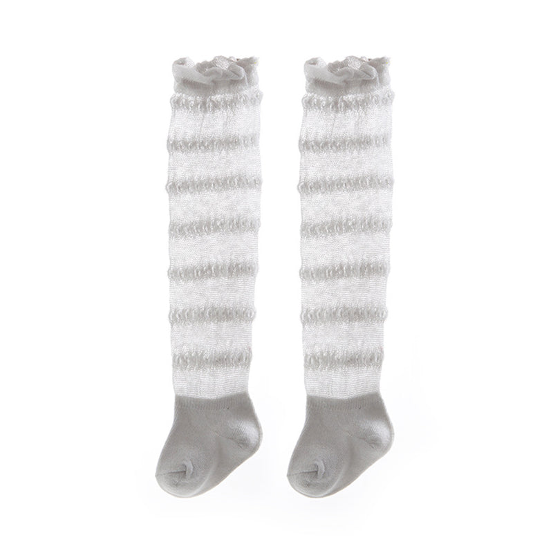 Baby Kid Girls Boys Solid Color Lace Accessories Socks