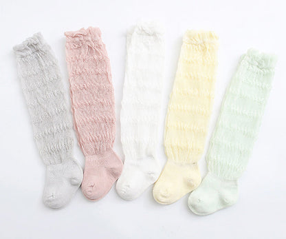 Baby Kid Girls Boys Solid Color Lace Accessories Socks