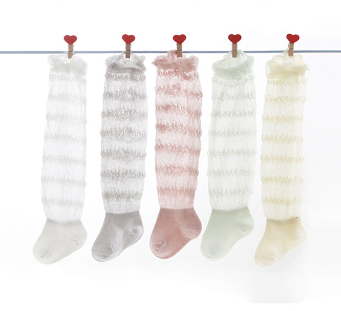 Baby Kid Girls Boys Solid Color Lace Accessories Socks