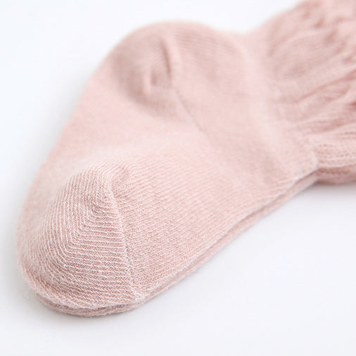 Baby Kid Girls Boys Solid Color Lace Accessories Socks