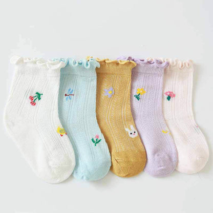 Baby Kid Girls Boys Flower Fruit Animals Socks