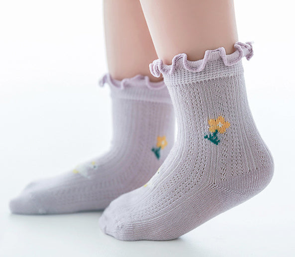 Baby Kid Girls Boys Flower Fruit Animals Socks