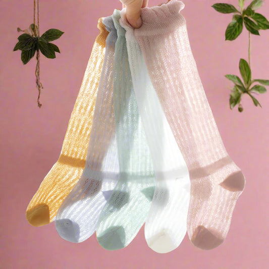 Baby Kid Girls Boys Solid Color Accessories Socks