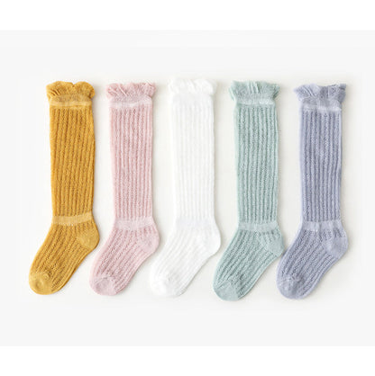 Baby Kid Girls Boys Solid Color Accessories Socks