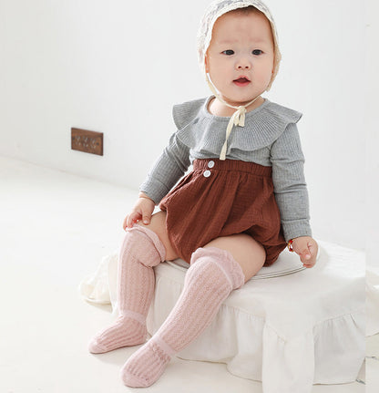 Baby Kid Girls Boys Solid Color Accessories Socks
