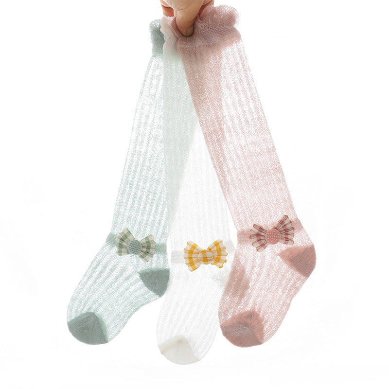 Baby Kid Unisex Solid Color Animals Bow Socks