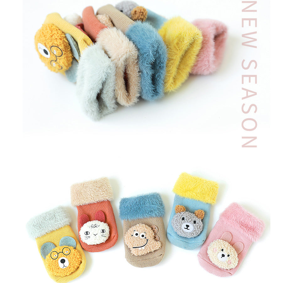 Baby Unisex Animals Cartoon Embroidered Accessories Socks
