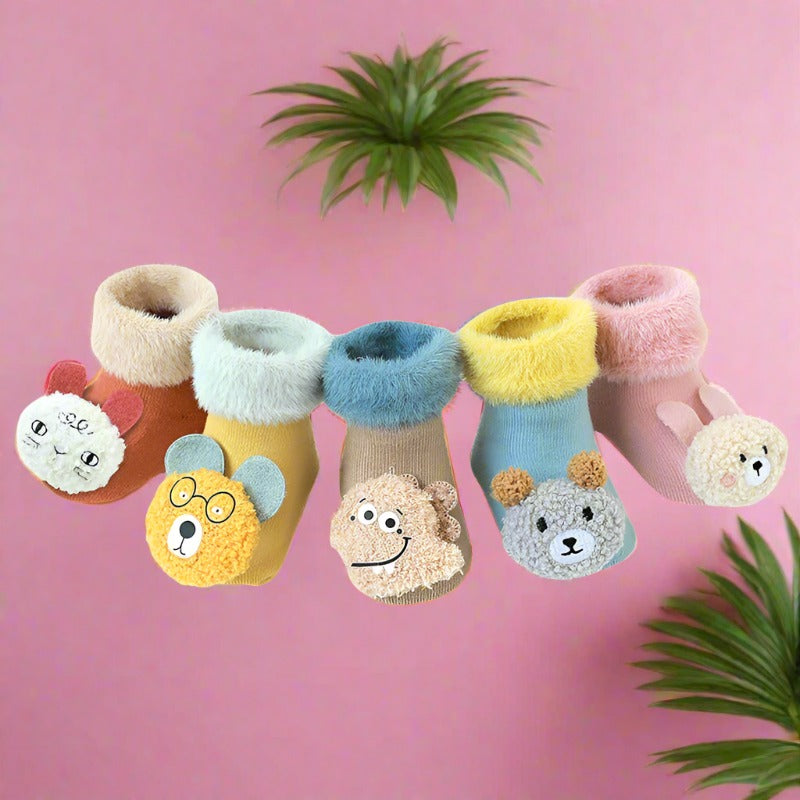Baby Unisex Animals Cartoon Embroidered Accessories Socks