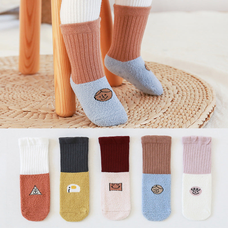Unisex Color-blocking Cartoon Accessories Socks