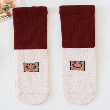 Unisex Color-blocking Cartoon Accessories Socks
