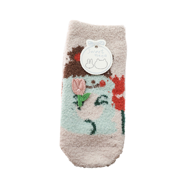 Unisex Flower Animals Bow Accessories Socks