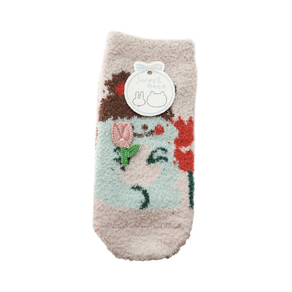 Unisex Flower Animals Bow Accessories Socks