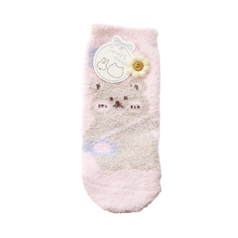 Unisex Flower Animals Bow Accessories Socks