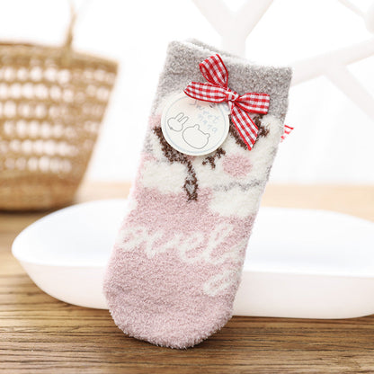 Unisex Flower Animals Bow Accessories Socks