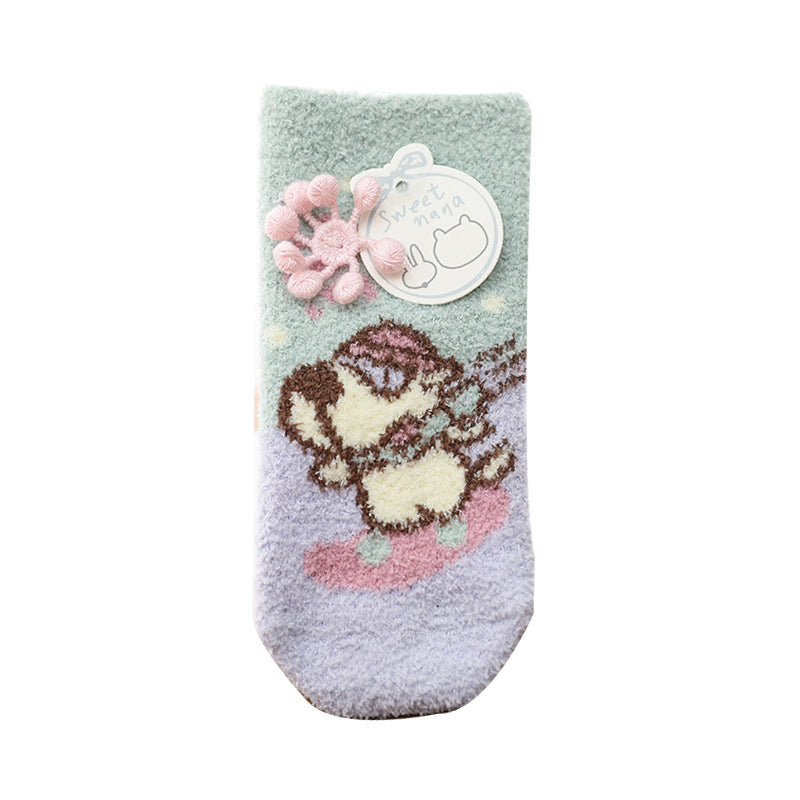 Unisex Flower Animals Bow Accessories Socks