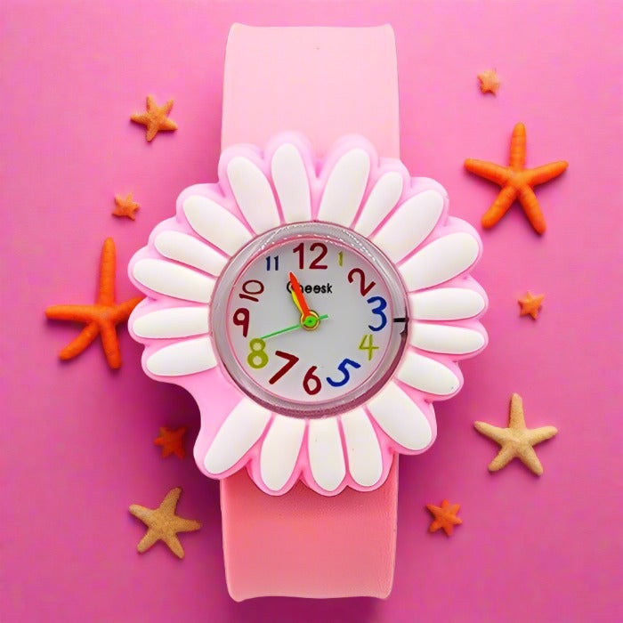 Girl's Flower Dial Educational Watch