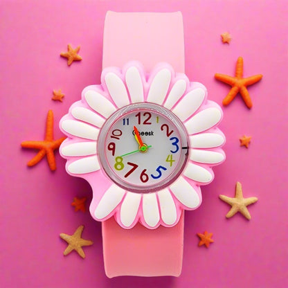 Girl's Flower Dial Educational Watch
