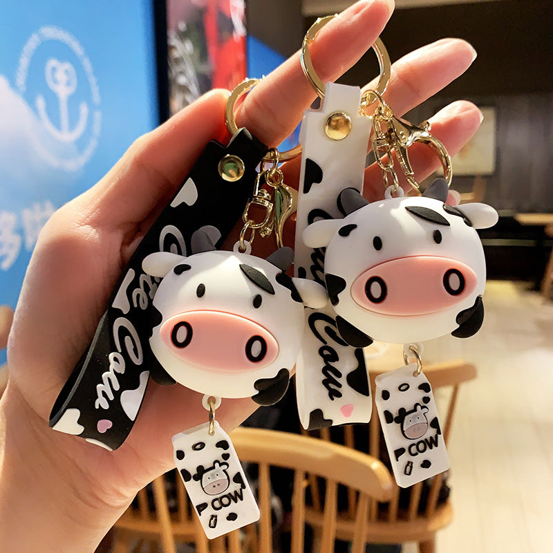 Cute Cow PVC Keychain