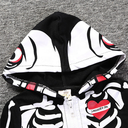 Baby Kid Boys Love heart Print Halloween Jumpsuits