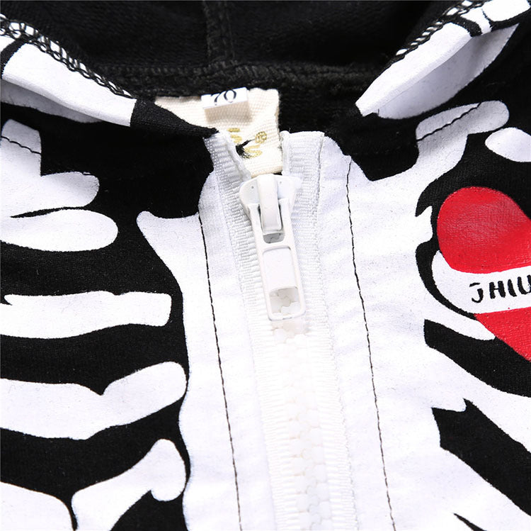 Baby Kid Boys Love heart Print Halloween Jumpsuits