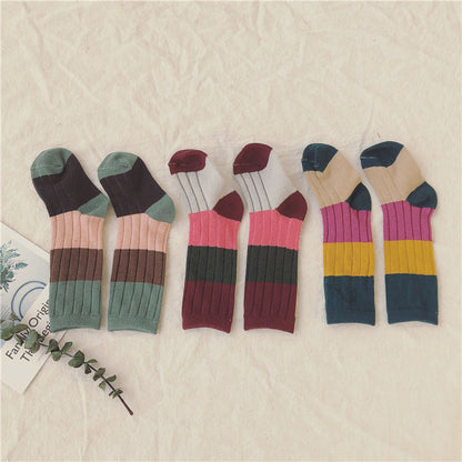 Unisex Color-blocking Socks