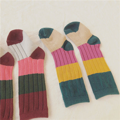 Unisex Color-blocking Socks