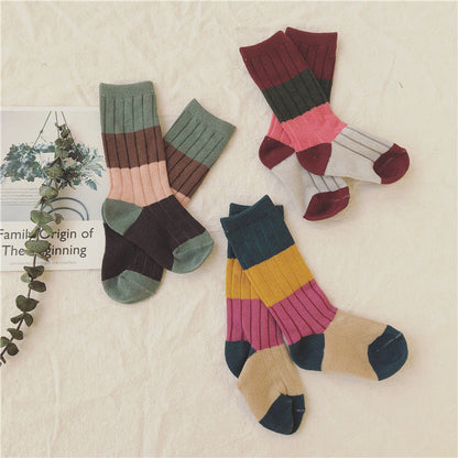 Unisex Color-blocking Socks