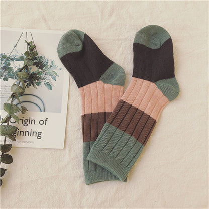 Unisex Color-blocking Socks