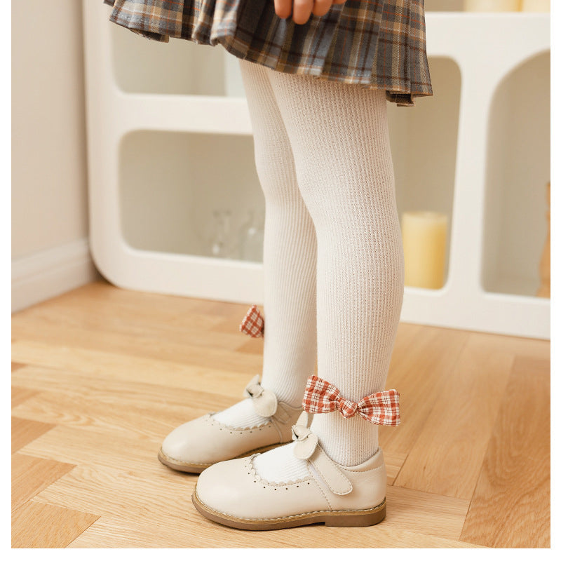 Girls Bow Muslin&Ribbed Accessories Socks Wholesale 220214582