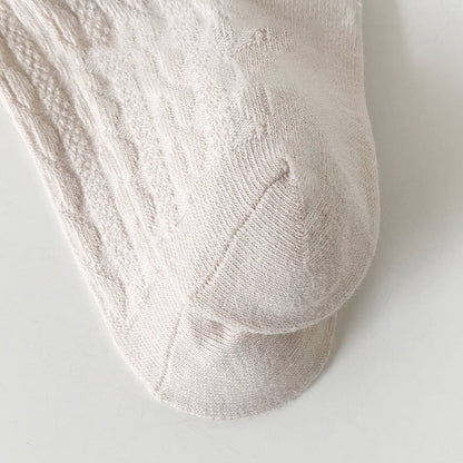 Girls Solid Color Bow Accessories Socks