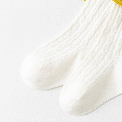 Girls Solid Color Bow Accessories Socks