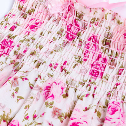 Baby Girls Bow Unicorn Print Jumpsuits Headwear