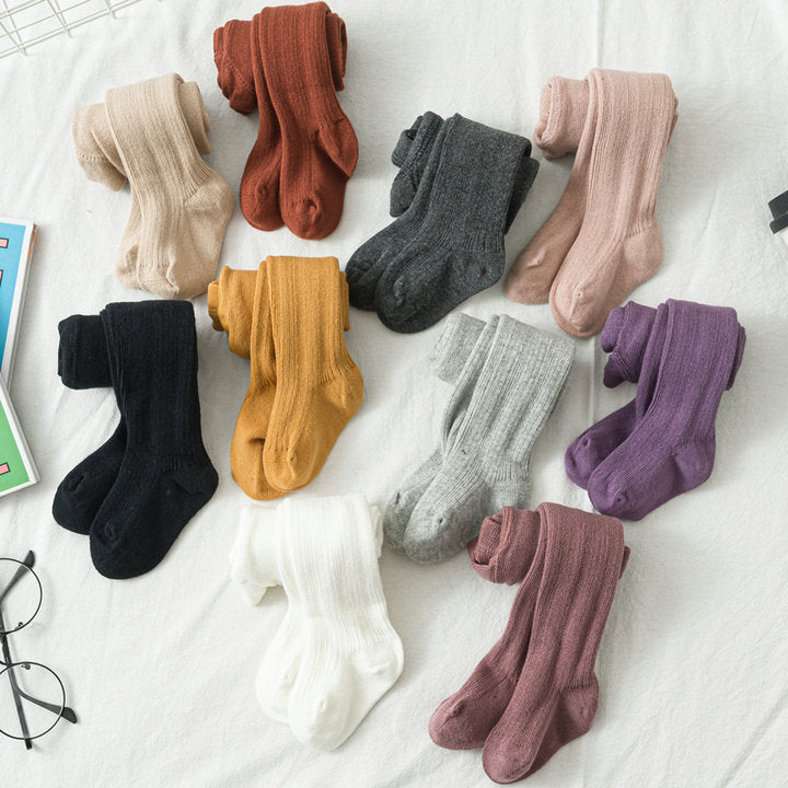 Baby Kid Girls Solid Color Accessories Socks