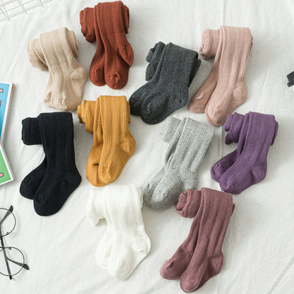 Baby Kid Girls Solid Color Accessories Socks