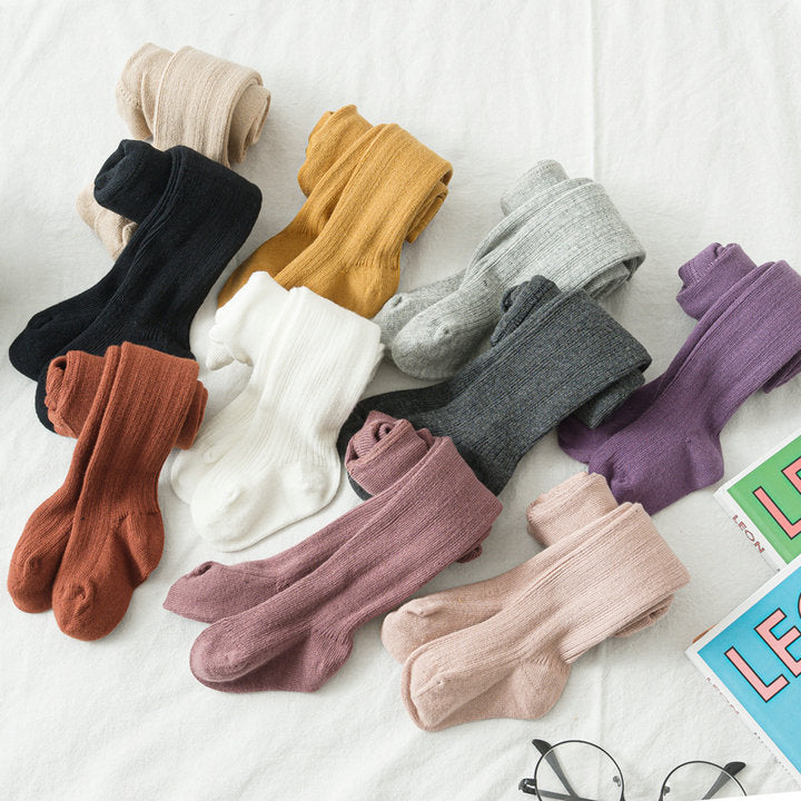 Baby Kid Girls Solid Color Accessories Socks