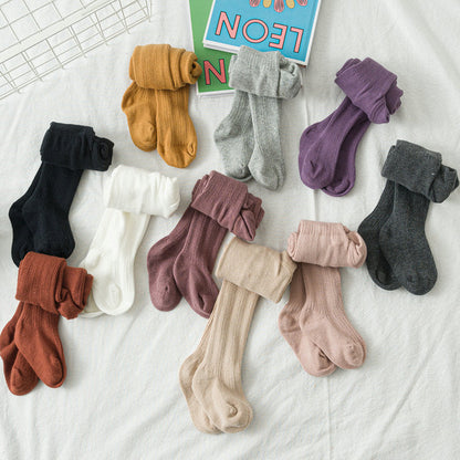 Baby Kid Girls Solid Color Accessories Socks