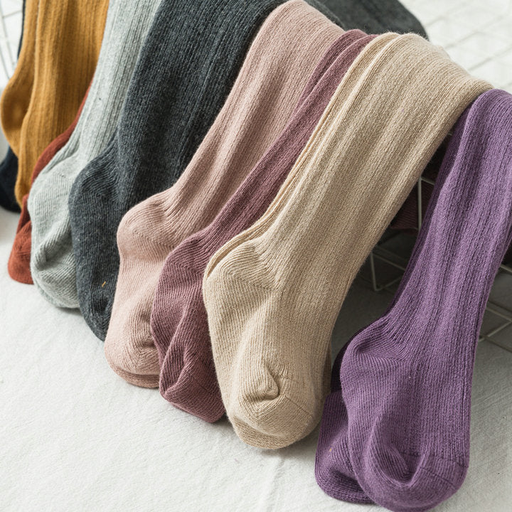 Baby Kid Girls Solid Color Accessories Socks