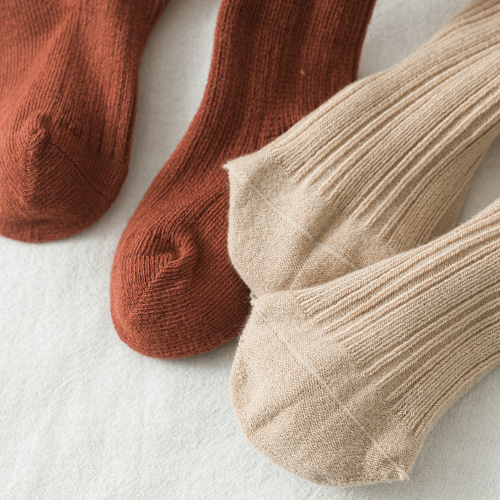 Baby Kid Girls Solid Color Accessories Socks
