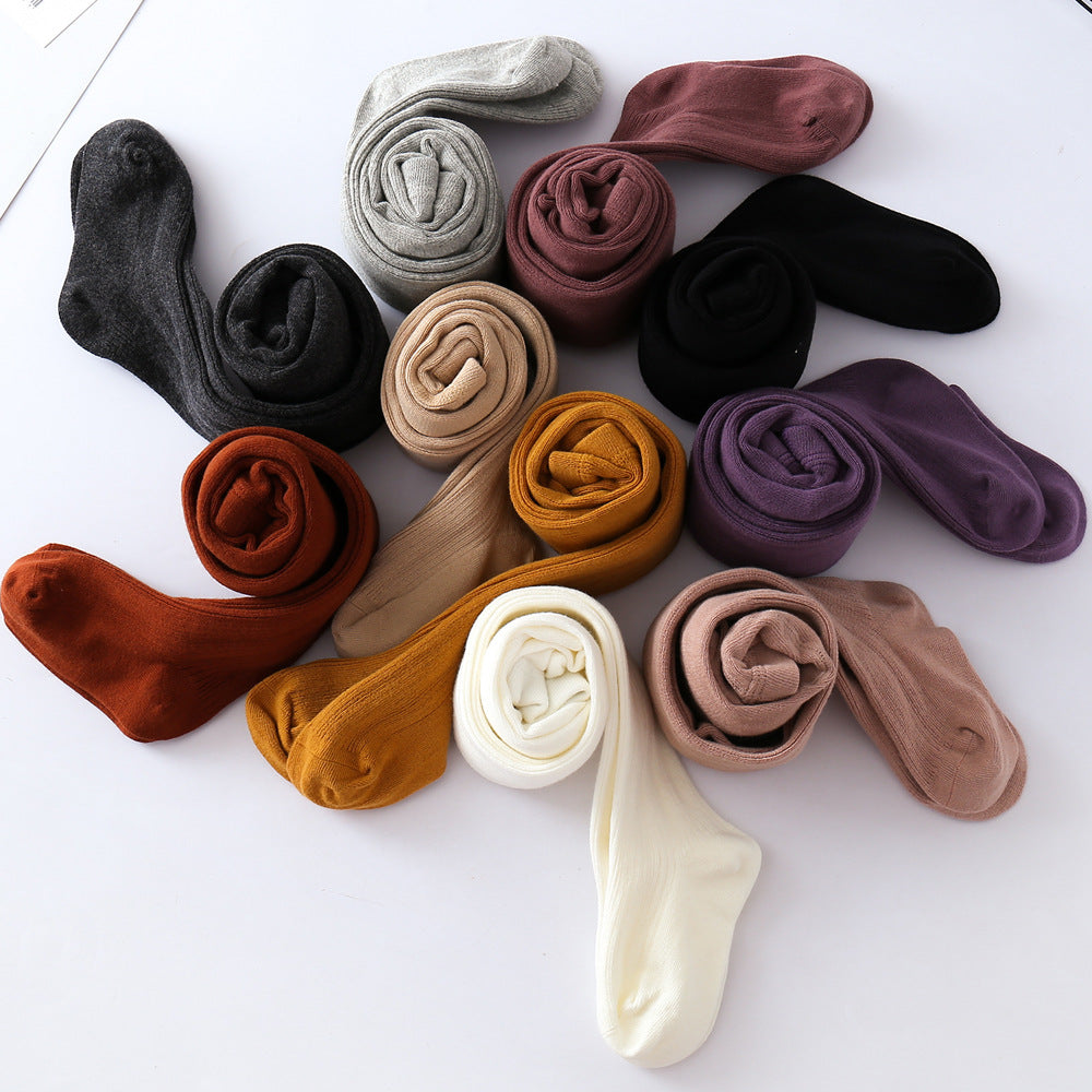 Baby Kid Girls Solid Color Accessories Socks