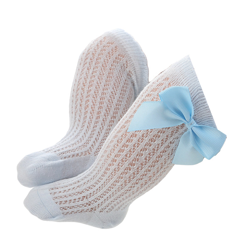 Girls Solid Color Bow Accessories Socks
