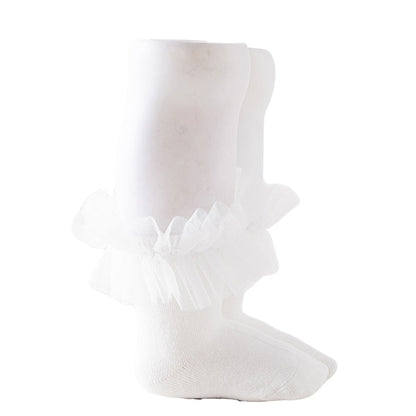 Baby Kid Girls Solid Color Lace Accessories Socks