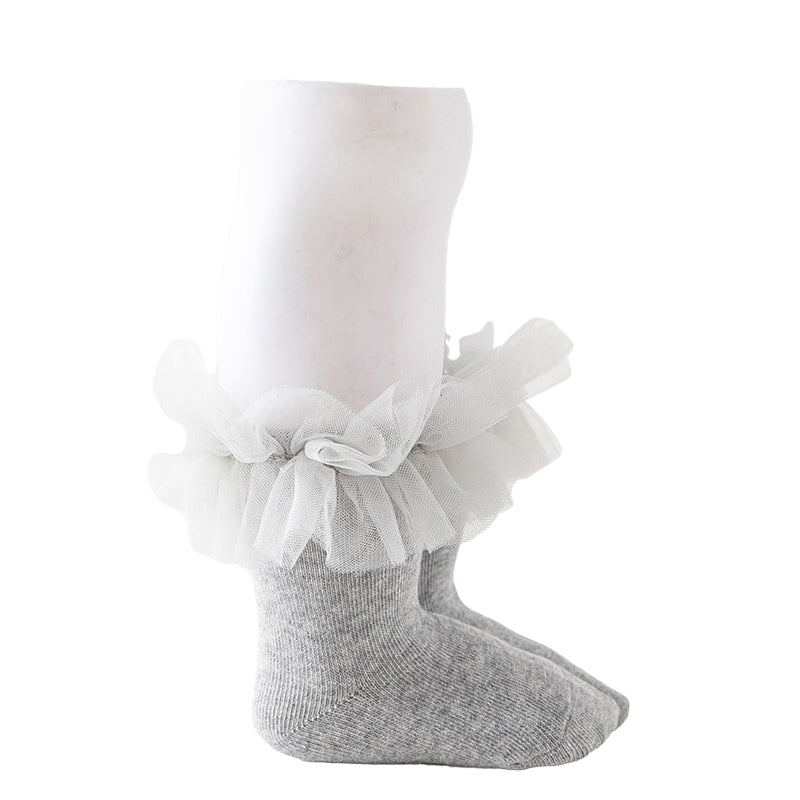 Baby Kid Girls Solid Color Lace Accessories Socks