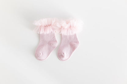 Baby Kid Girls Solid Color Lace Accessories Socks